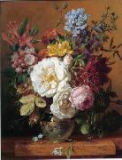 unknow artist, Floral, beautiful classical still life of flowers.138